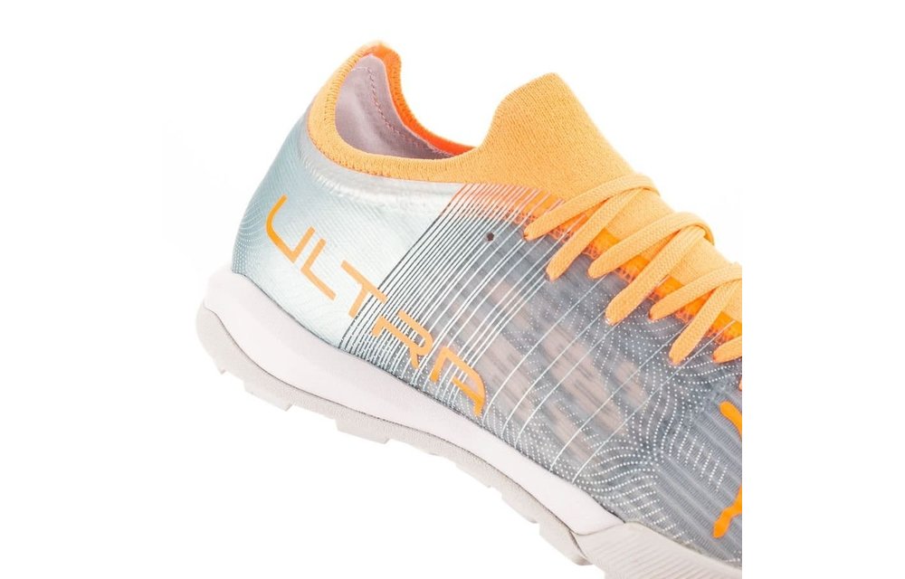 Puma Ultra 3.4 TT Turf Shoes - Diamond Silver / Neon Citrus
