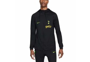 Nike 2022-23 Tottenham Strike Hooded Track Jacket - Black/Volt