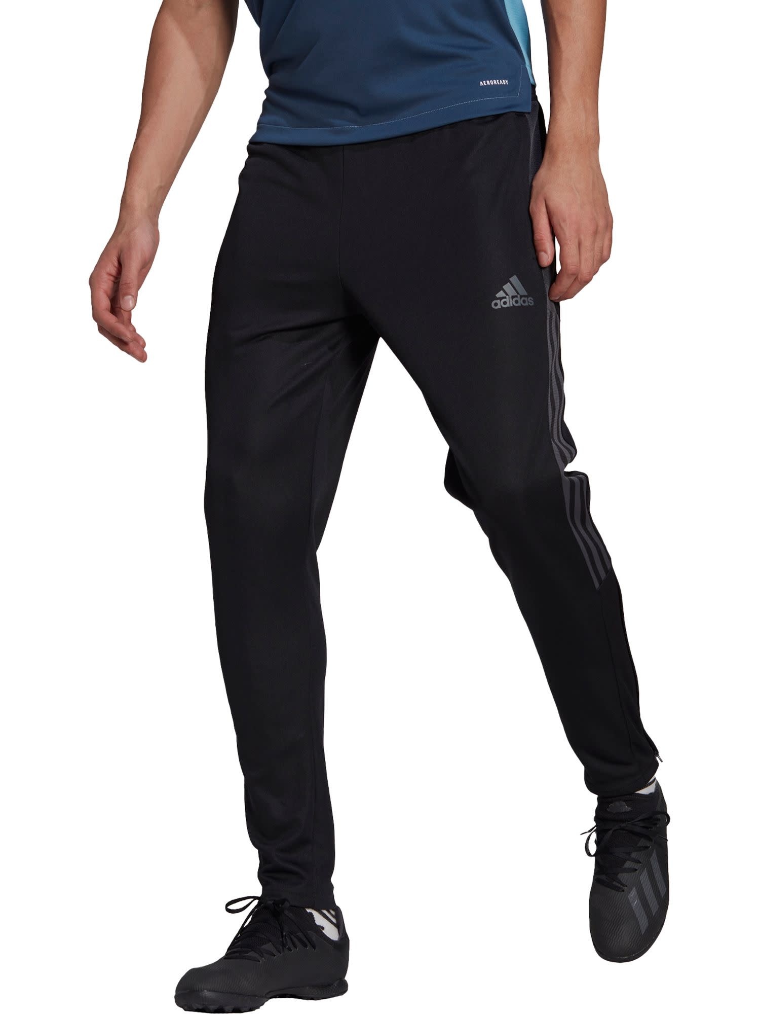 Sports Full Striped Adidas Track Pant Black Color