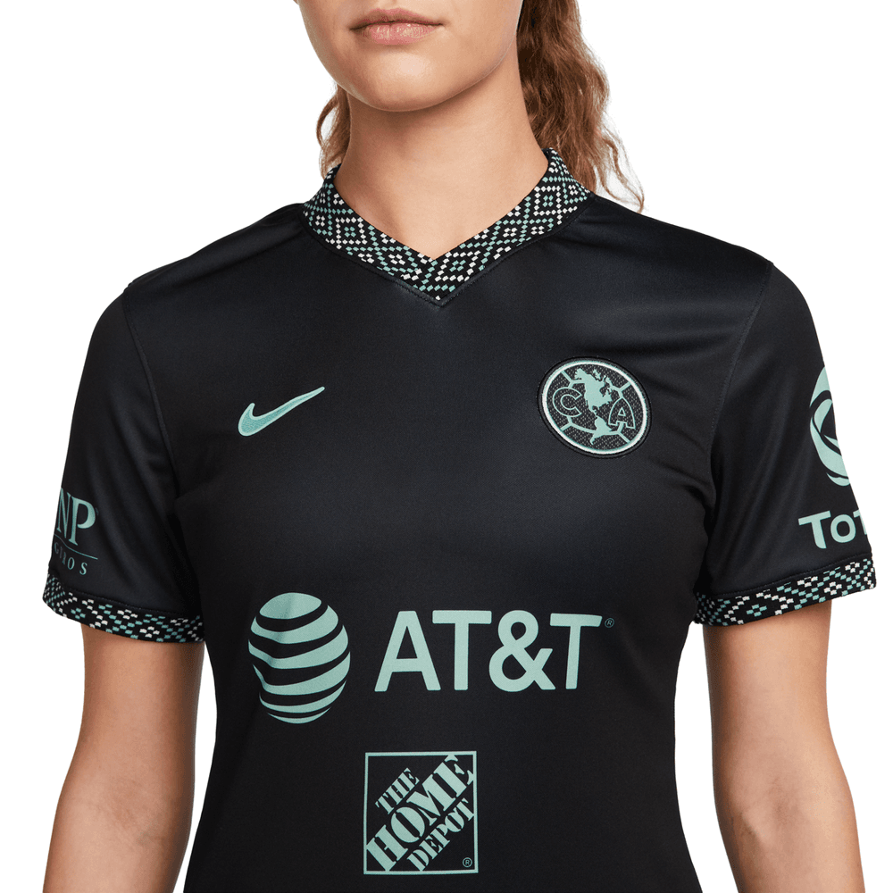 NIKE CLUB AMERICA Soccer Jersey Black (XS) 2021/2022 3RD KIT DB5743-010  Football