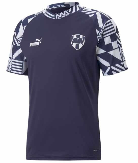 Puma C. F. Monterrey 2022 - 23  Prematch Mens Soccer Jersey - Peacoat/White