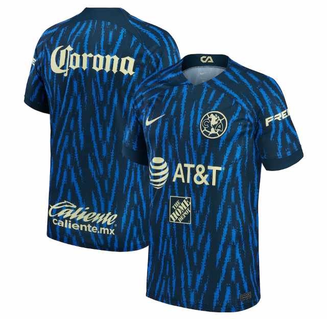 Nike 2022-23 Club America Away Jersey - Armory Navy/ Lemon