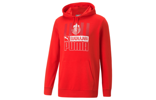 Puma Chivas 2022 - 23 Core Hoodie - Red/White