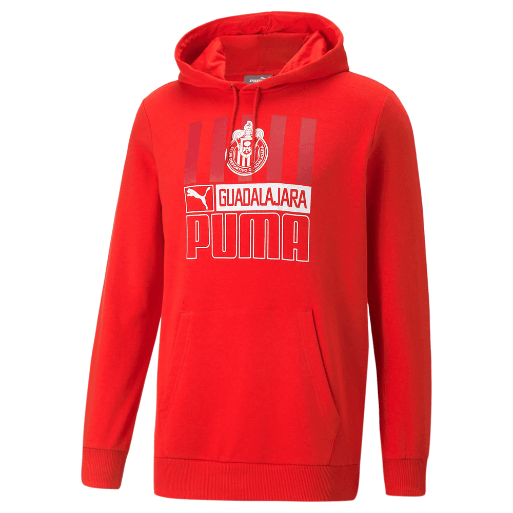 Puma Chivas 2022 - 23 Core Hoodie - Red/White