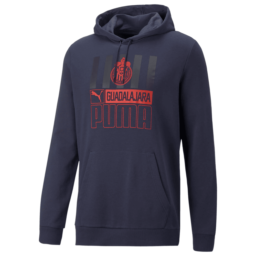 Puma Chivas 2022 - 23 Core Hoodie - Peacoat/Red