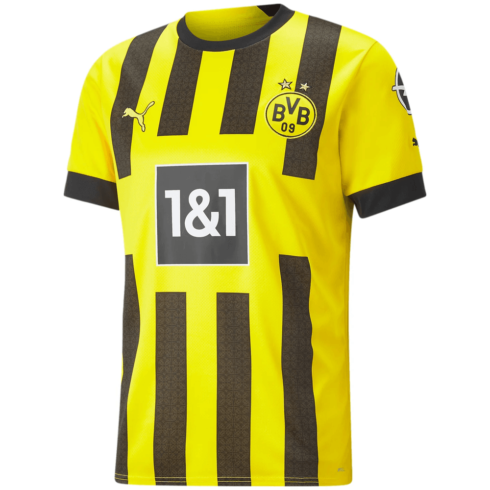 Despedida Inspector juez Puma BVB Borussia Dortmund 2022-23 Home Soccer Jersey - Yellow/Black -  Soccerium