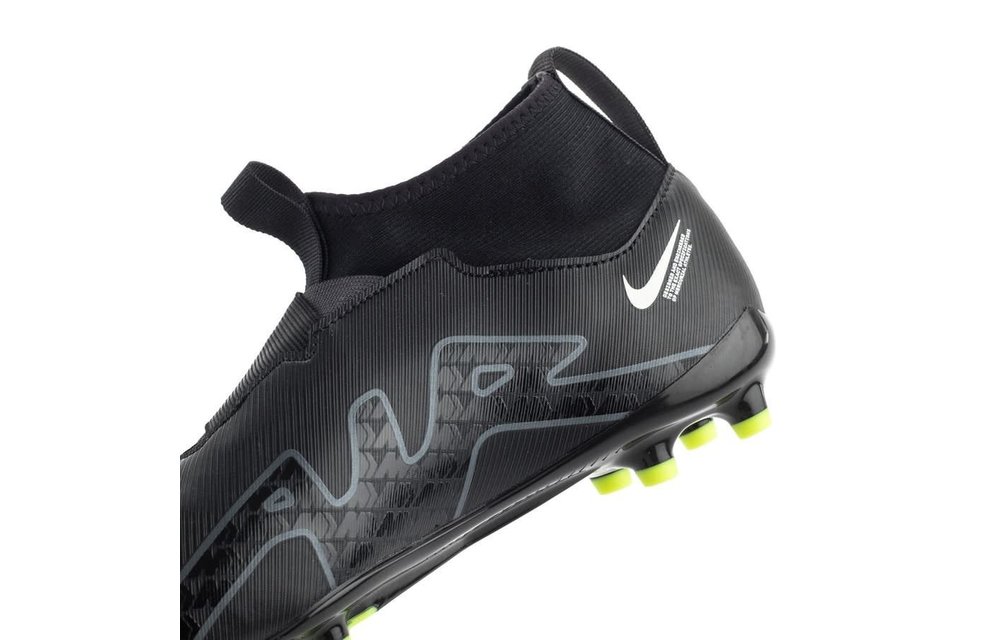 Nike Jr Zoom Mercurial Superfly 9 Academy DF FG / MG - Black/Summit/Volt/Smoke Grey