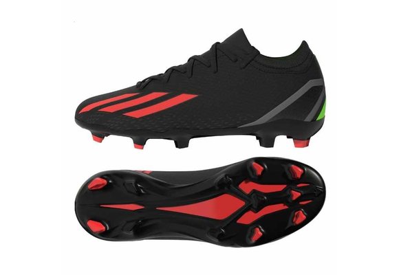 adidas Jr X Speedportal .3 FG - Core Black/Solar Red/Solar Green