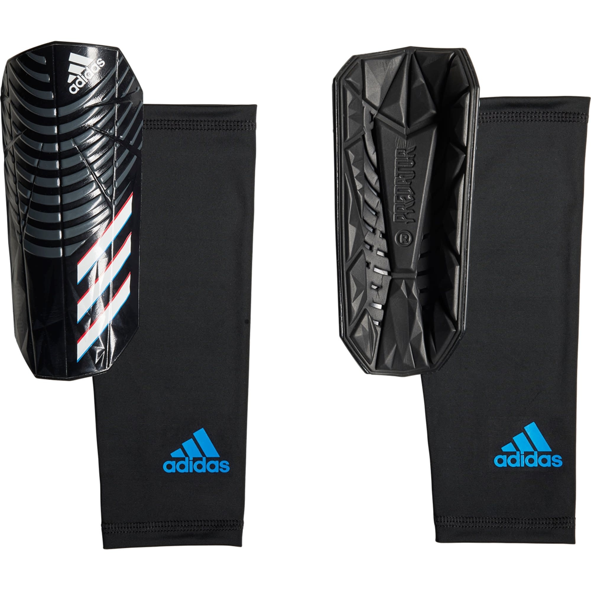 adidas Predator  22 League Shin Guards - Black/White/Team Red