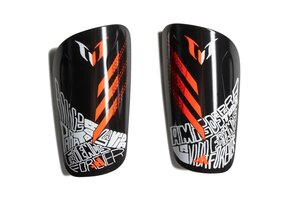 adidas Messi 2022 Club Shin Guards - Black/Solar Red