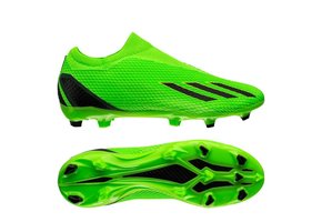 adidas Jr X Speedportal .3 LL Laceless FG - Solar Green/Core Black/Solar Yellow