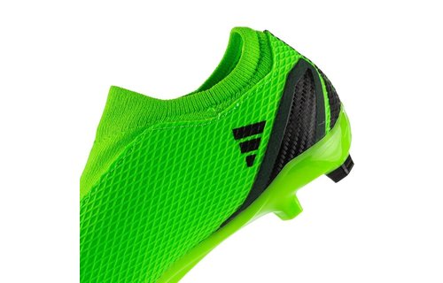 adidas Jr X Speedportal  .3 LL Laceless FG - Solar Green/Core Black/Solar Yellow