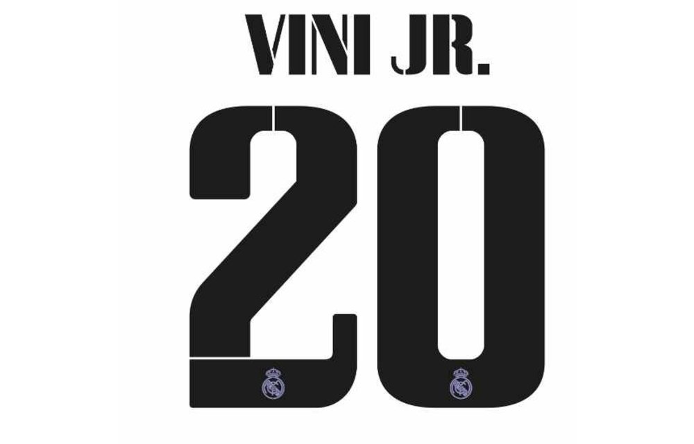 Vini Jr.  # 20 Real Madrid 22/23 YOUTH Home / Away  Nameset