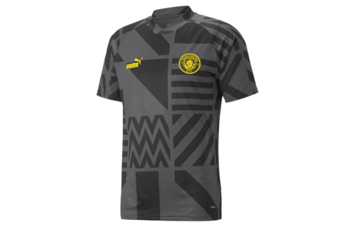 Puma Manchester City 2022 - 23  Prematch Soccer Jersey - Black/Yellow