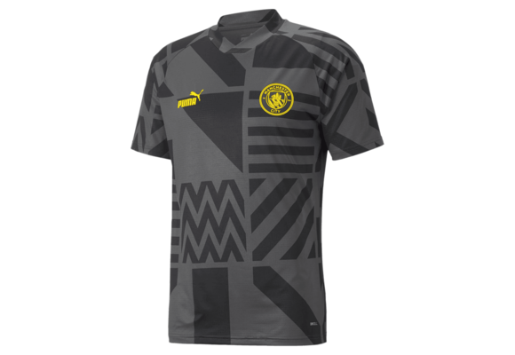 Puma Manchester City 2022 - 23  Prematch Soccer Jersey - Black/Yellow