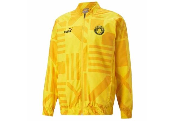 Puma Manchester City 2022 - 23 Pre-Match Jacket - Spectra Yellow/Black