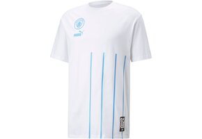 Puma Manchester CIty 2022 -23 ftbl Culture Soccer Shirt- White/Light Blue