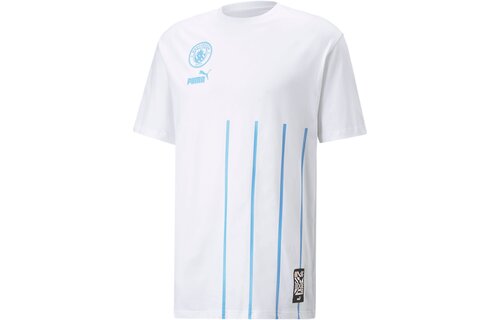Puma Manchester CIty 2022 -23 ftbl Culture Soccer Shirt- White/Light Blue