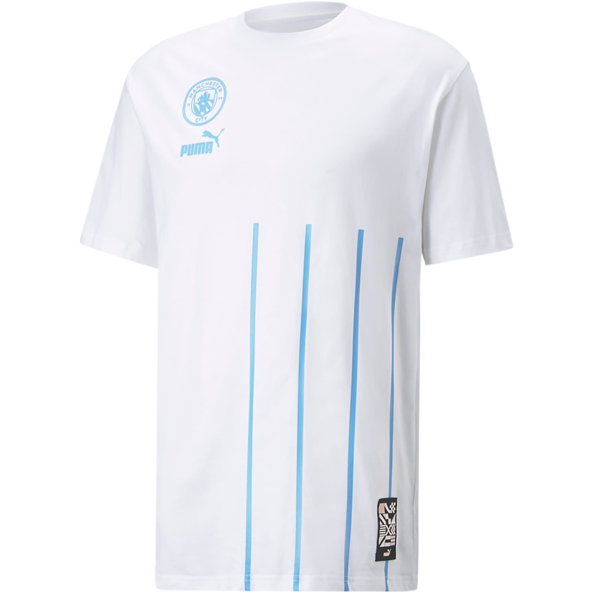 Puma Manchester CIty 2022 -23 ftbl Culture Soccer Shirt- White/Light Blue