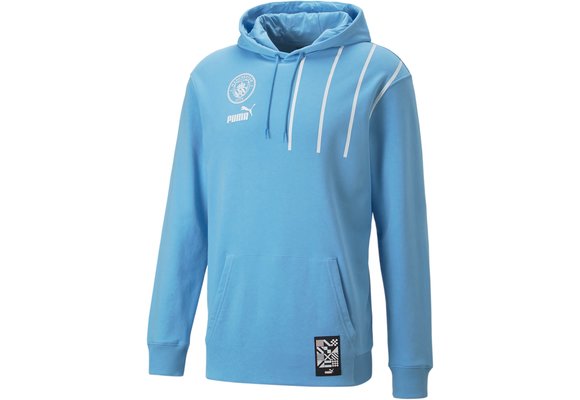 Puma Manchester City 2022 - 23  ftbl Culture Hoodie - Light Blue/White