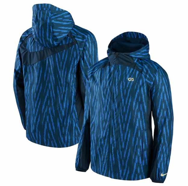 Nike 2022-23 Club America AWF GX Jacket - Armory Navy/Medium Blue/Lemon Chiffon
