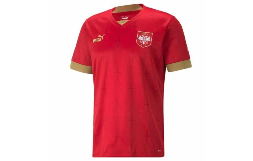 Puma Serbia WC World Cup 2022 Home Jersey - Red/Gold Soccerium