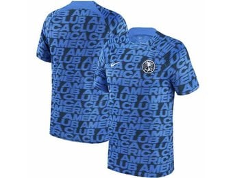 Nike Club America 2022- 23 DF Pre-Match Jersey - Armory Navy/Medium Blue/White