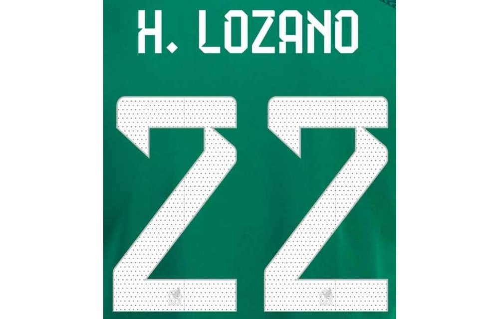 H. Lozano # 22 Mexico WC 2022 Home Nameset