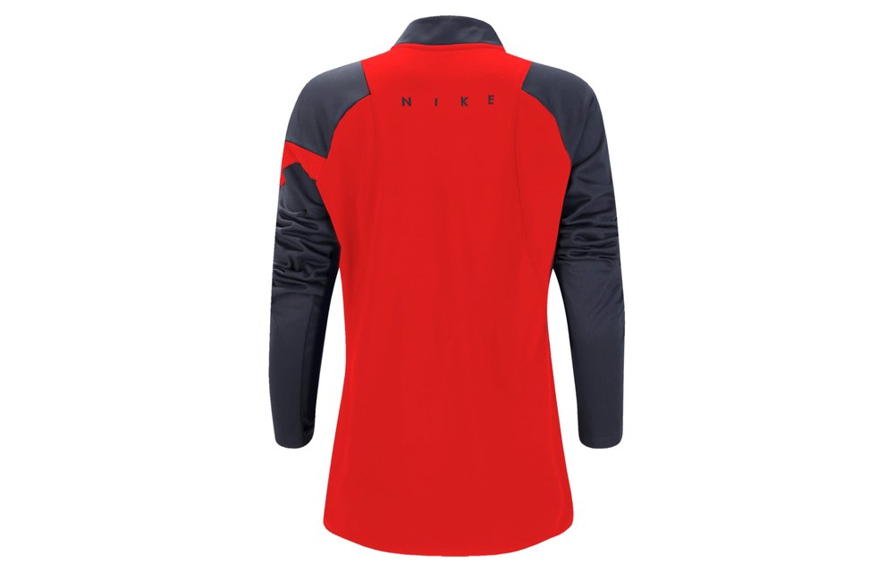 Nike Womens Dri-Fit Academy Pro 1/4-Zip Soccer Drill Top - Grey/Red