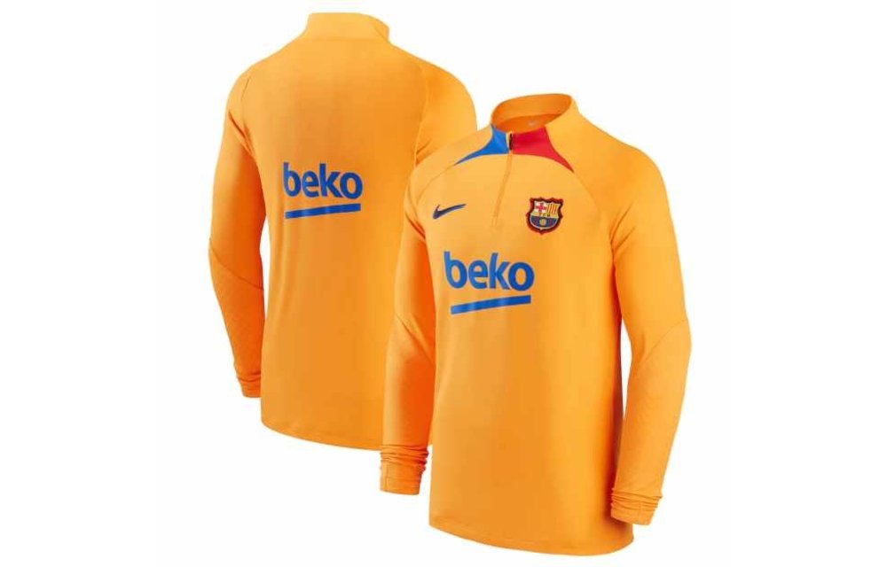 Nike FC Barcelona 2022 - 23 Strike Training Drill Top - Orange/University Red/Black - Soccerium