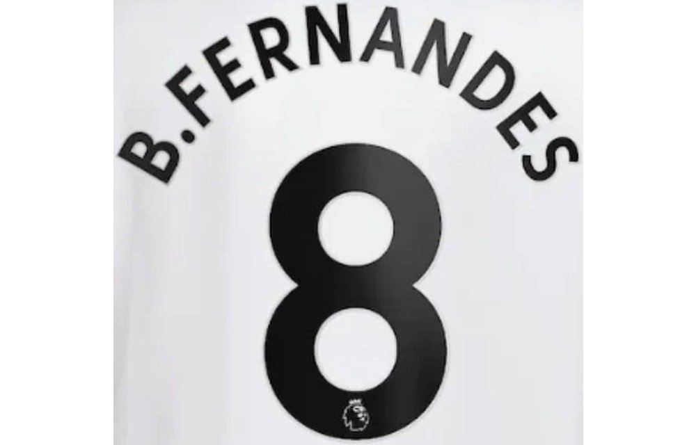 B. Fernandes # 8 Manchester United 2022-23 Away Nameset - Black
