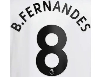B. Fernandes # 8 Manchester United 2022-23 Away  Nameset - Black