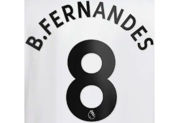 B. Fernandes # 8 Manchester United 2022-23 Away Nameset - Black
