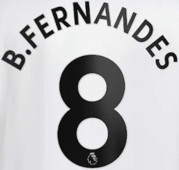B. Fernandes # 8 Manchester United 2022-23 Away Nameset - Black