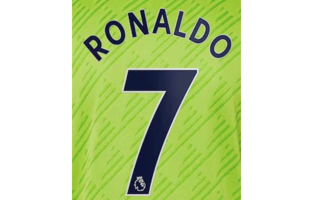 Ronaldo # 7 Manchester United 2022-23 YOUTH Third Nameset - Navy Blue