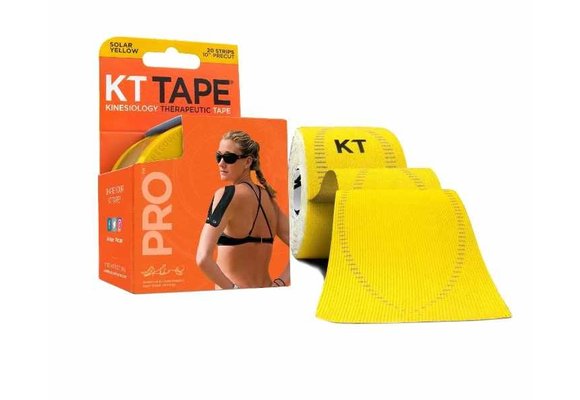 KT Tape PRO 20 Strip 10" Precut - Solar Yellow