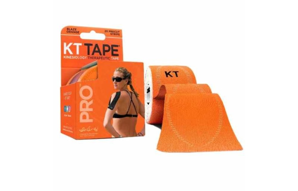 KT Tape PRO 20 Strip 10" Precut Blaze Orange Soccerium
