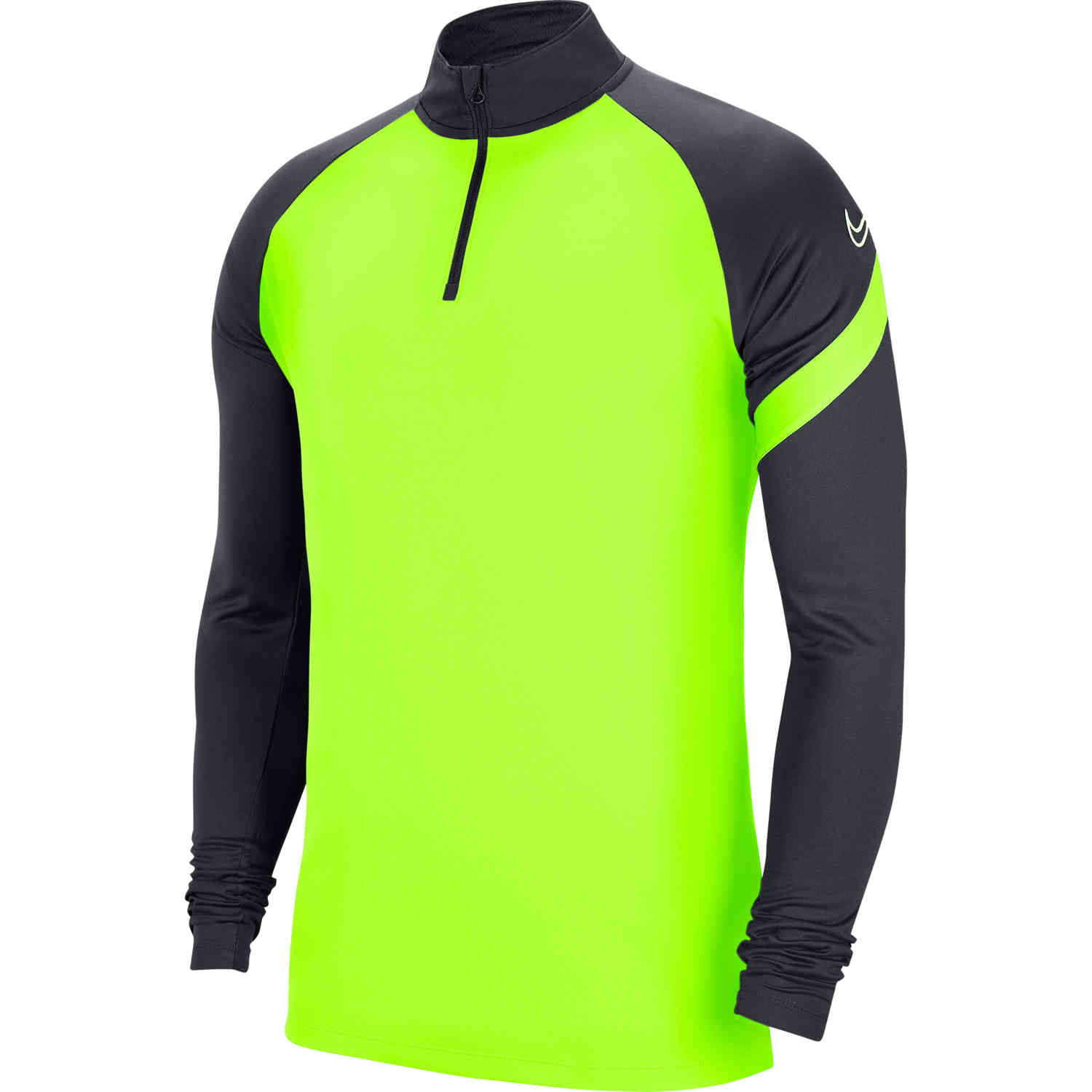 Nike Womens Dri-Fit Academy Pro 1/4-Zip Soccer Drill Top - Volt/Anthracite  - Soccerium
