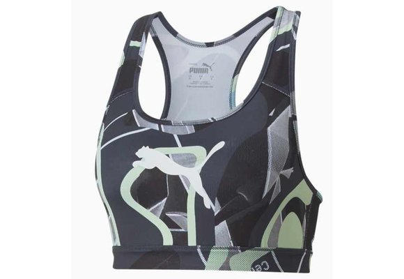 Puma individualLiga Mid Impact Women's Sports Bra - Parisian Night/Fizzy Light