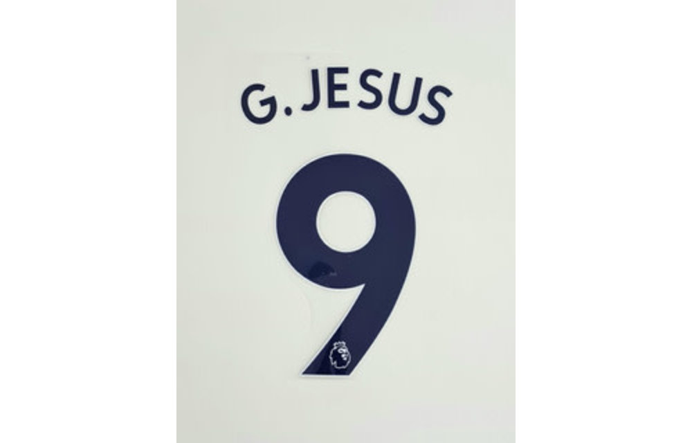 G.Jesus # 9 Arsenal 22/23 Away Nameset - Navy Blue - Soccerium