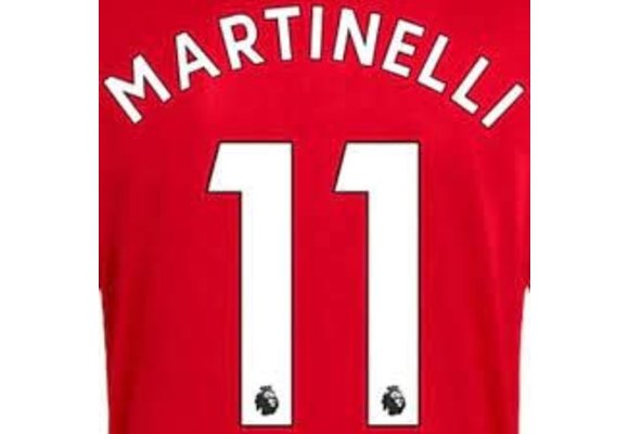 Martinelli  # 11 Arsenal 22/23 Home Nameset - White