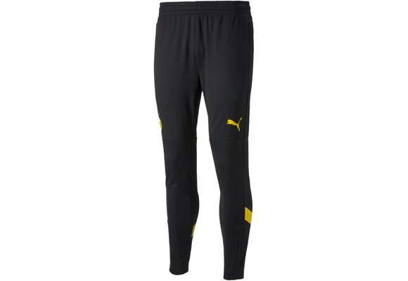 Puma  BVB Borussia Dortmund 2022-23 Training Soccer Pants - Black/Cyber Yellow
