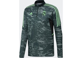 adidas Real Madrid 2022 - 23 Long Sleeve UCL Training Top- Linen Green/Shadow