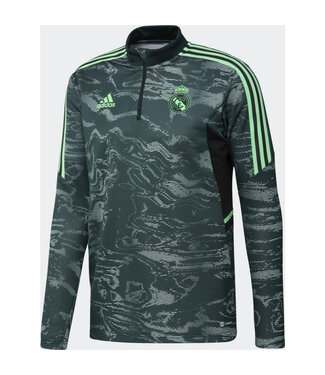 adidas adidas Real Madrid 2022 - 23 Long Sleeve UCL Training Top- Linen Green/Shadow
