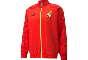 Puma Ghana WC 2022 World Cup Prematch Jacket - Red/Black