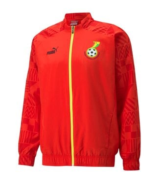 Puma Puma Ghana WC 2022 World Cup Prematch Jacket - Red/Black