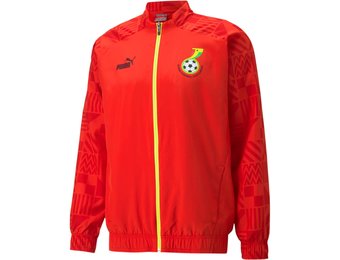 Puma Ghana WC 2022 World Cup Prematch Jacket - Red/Black