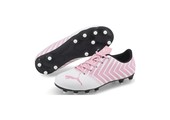 Puma Jr Tacto II  FG Toodler/Youth Soccer Shoes - White/Prism Pink