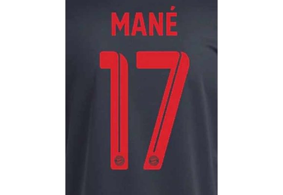 Mane # 17 Bayern Munich 22/23 Third Nameset - Red