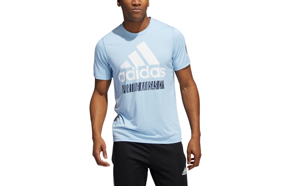 Peregrino soporte También adidas Sporting Kansas City MLS Creator Tee Shirt - Smoke Blue - Soccerium